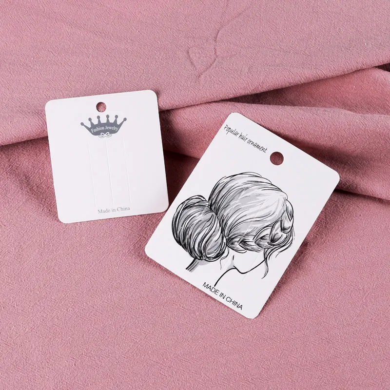 Картонная заколка для волос 7 5 х10 см ювелирное изделие в виде заколки шт. 50 |