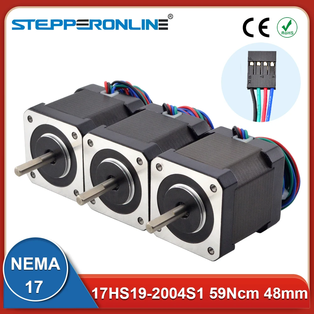 

Free Ship! Nema 17 Stepper Motor 48mm 59Ncm/84oz.in 4-lead 42 Motor Nema17 Step Motor 2A 1m Cable for DIY 3D Printer CNC Robot