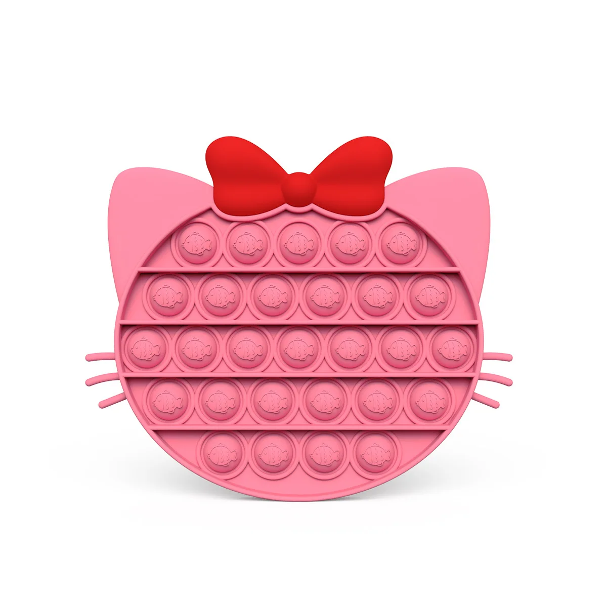 

Newest Bow Pink Cat Push It Bubble Fidget Toys Autism Special Needs Anti Stress Relief Toy Gift for Kids