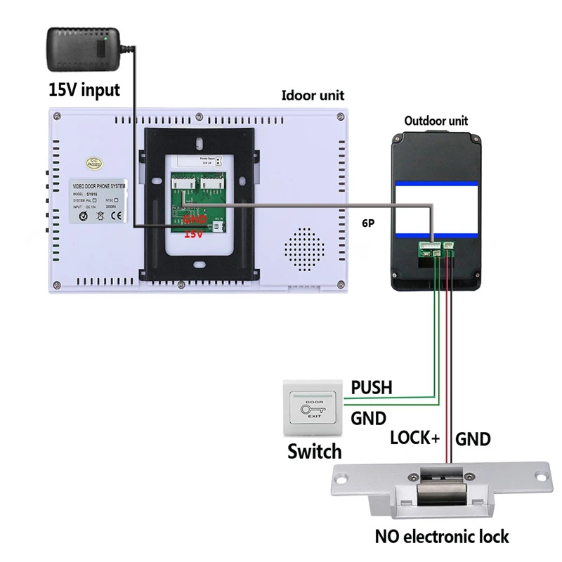 

7Inch TFT Fingerprint Recognition RFID Password Video Door Phone Intercom Doorbell