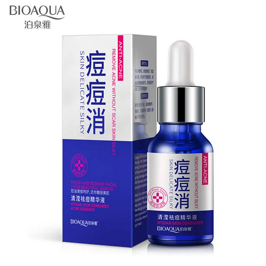 

BIOAQUA Acne Treatment Liquid Facial Essence Moisturizer Shrink Pore Whitening Skin Remove Acne Oil Control Anti Aging Skin Care