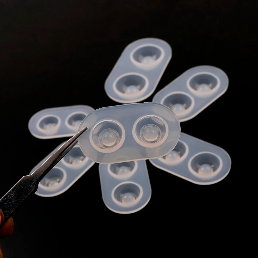 Кристальный клей для создания украшений из смолы с формой глаза куклы, молд для изготовления кулонов на цепочке из силикона.