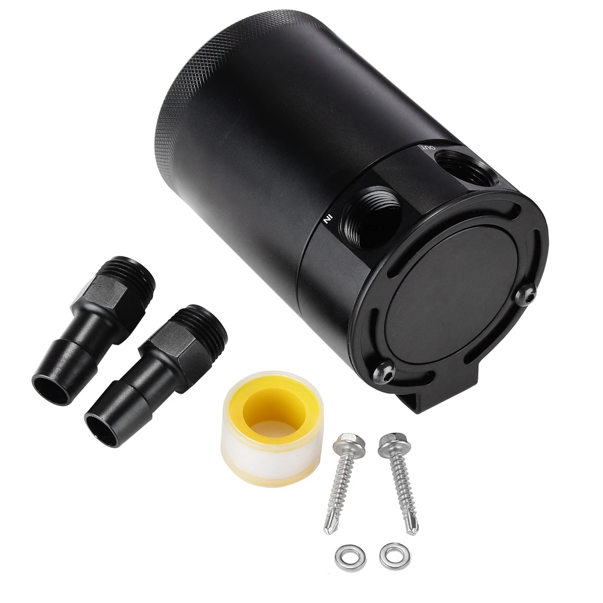 Универсальная перегородка с 2 портами 3/8 дюйма NPT алюминиевый маслоуловитель