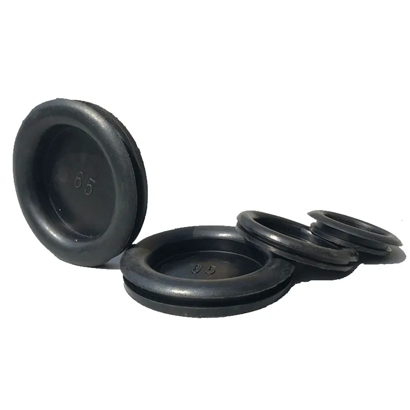 Черная односторонняя заглушка Ослепительная резина штепсельная вилка с