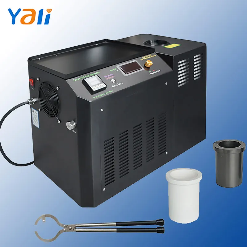 Newest IGBT Induction Technology 5000W 1200℃ Mini 220V 3KG Electric Smelting Furnace With Water Chiller Melting Equitment