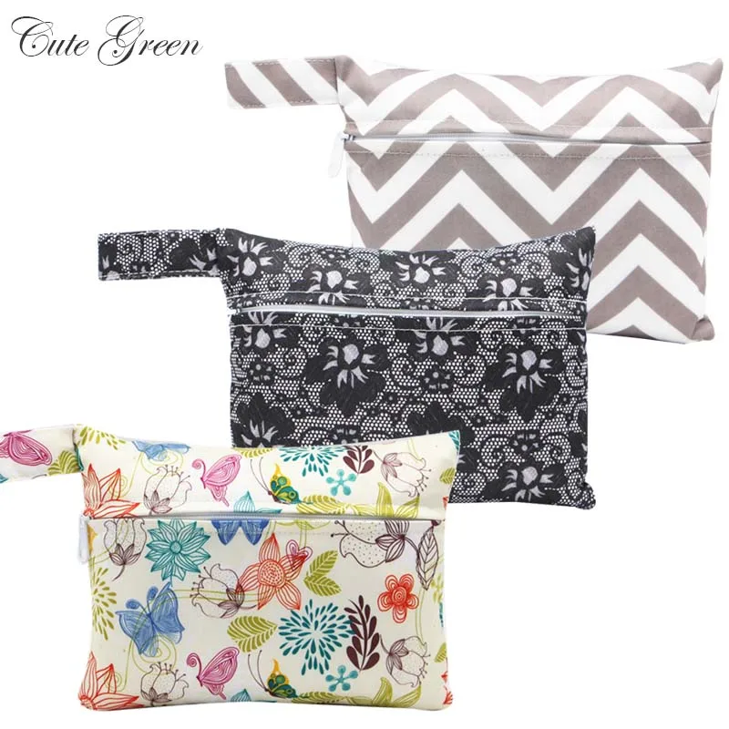 Многоразовая Водонепроницаемая влажная сумка карманные сумки для подгузников с