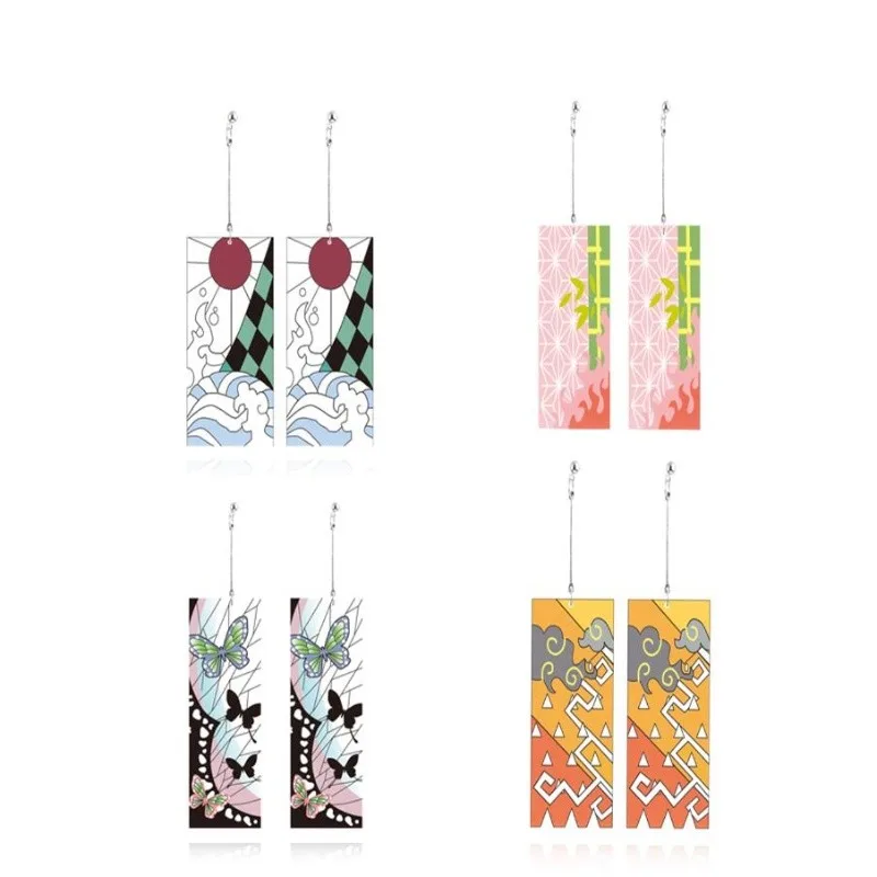 Серьги с лезвием призрака из аниме истребитель демонов ювелирное изделие для