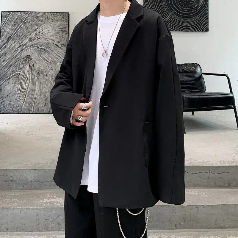 

Men's suit 2020 autumn new slimming pure color web celebrity ruffshuai long sleeve small suit casual fashion youth men's wear