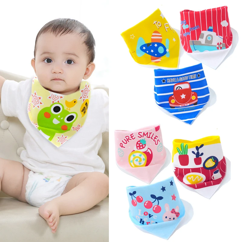 

Newborn Baby Bibs Kids Feeding Accessories 100% Cotton Waterproof Bibs Burp Cloth For Girls Boys Cartoon Baby Scarf Bandana bibs