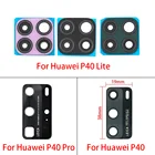 100% стекло заднее стекло объектива камеры заднего вида для Huawei P40 Lite рroP40 Lite E 5G задняя крышка для стеклянного объектива камеры с наклейкой