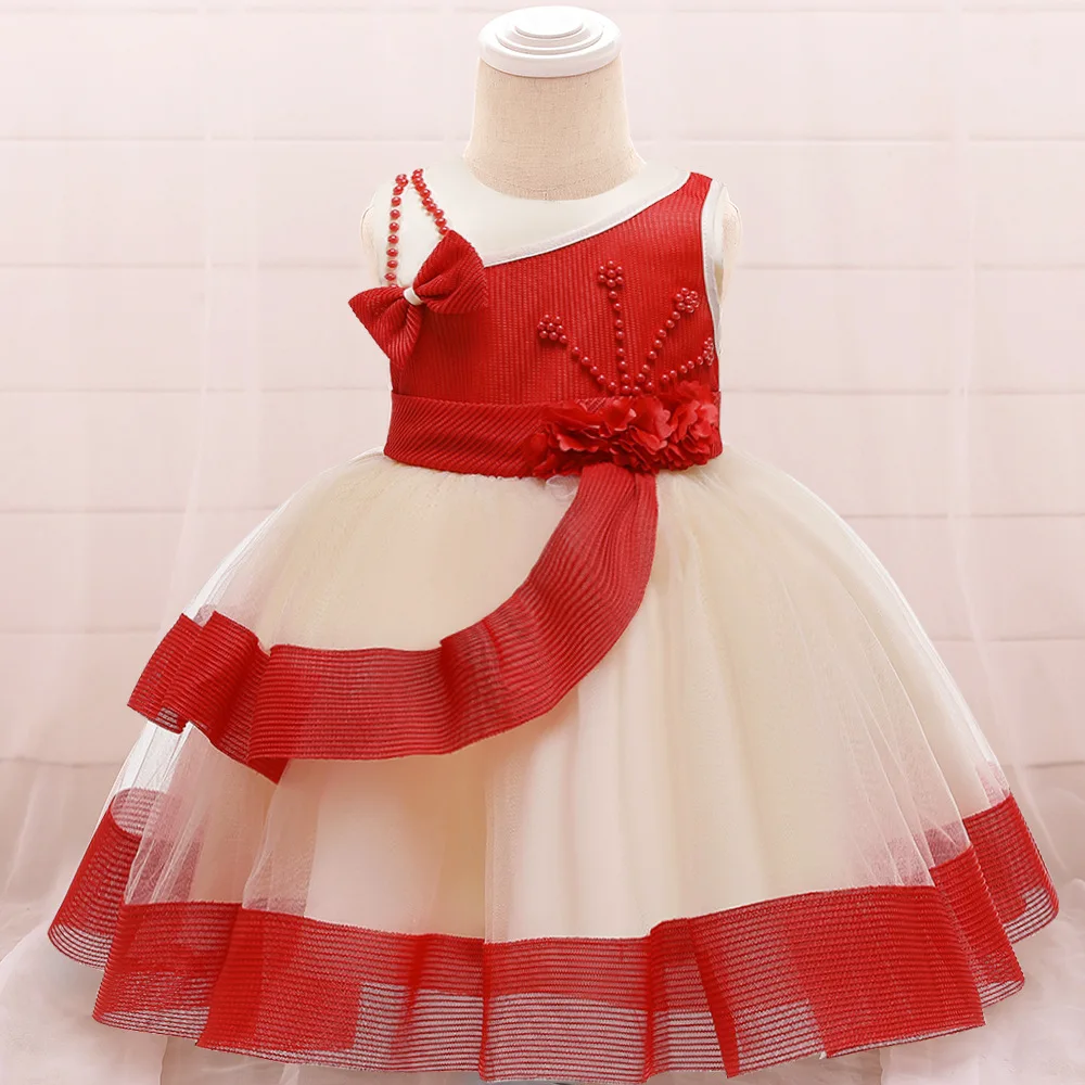 

Summer Newborn Baby White Lace Princess Dress For Baby Girls 1st Birthday Party Dress Infant Wedding Christening Dress