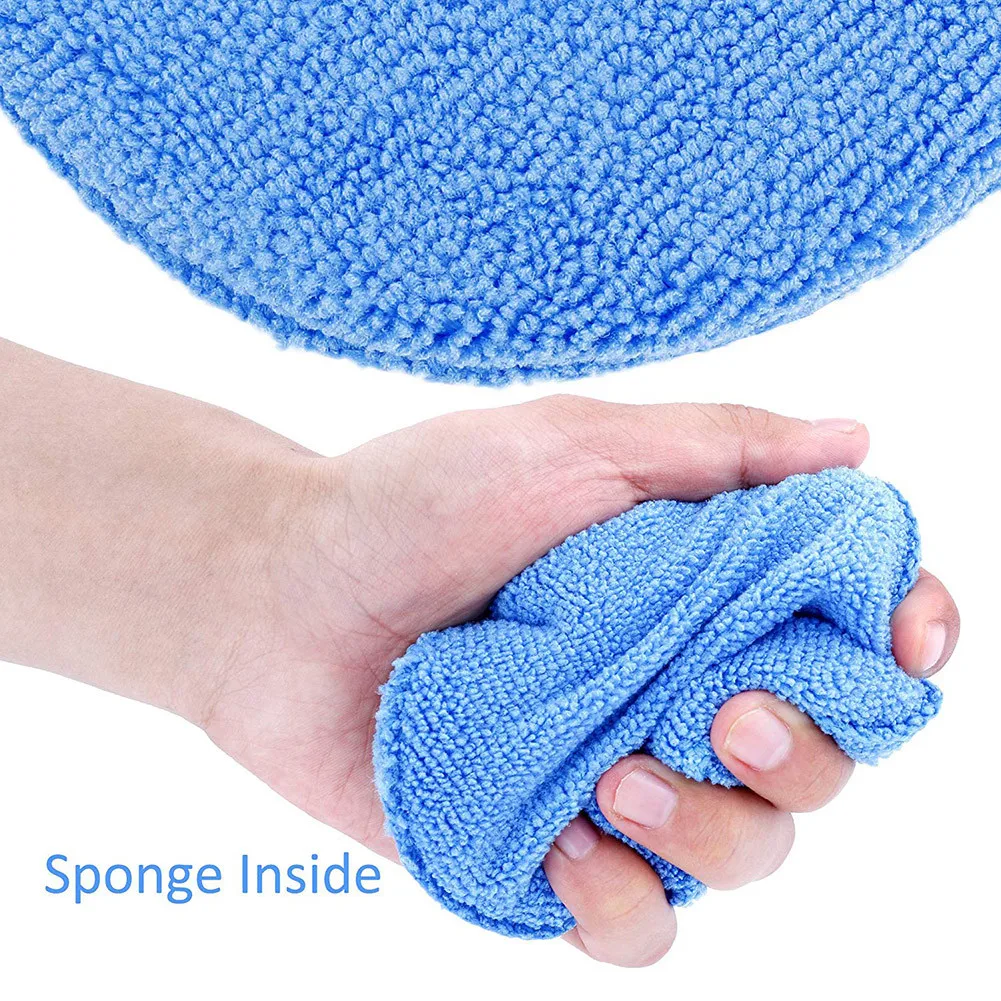 10pcs/pack Microfiber Applicator Pads Waxing Polish Wax Foam Sponge Applicator Pads For Car Vehicle Auto Glass Cleaning Tool