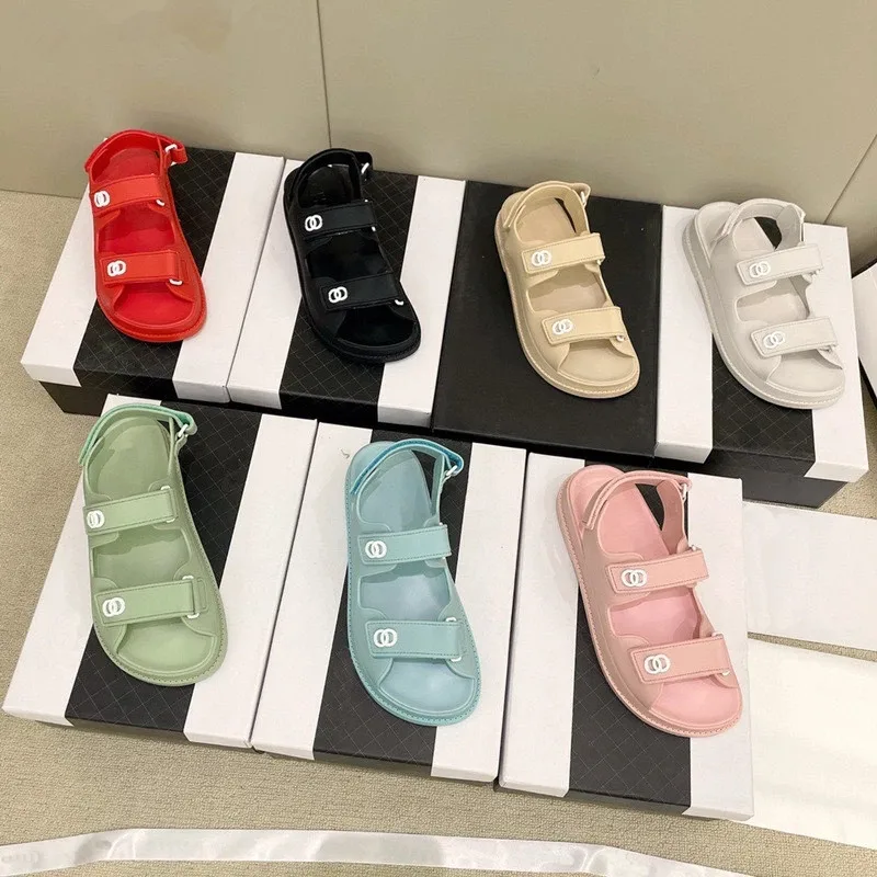

Hook&Loop Women Velcro Sandals For Women Peep Toe Beach Buckle Strap Sift Chunky Heels Shoes Fashion Ladies Sandy Beach Sandals