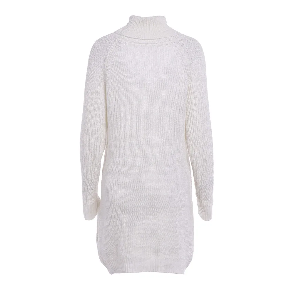 Стильная Женская водолазка V-type свитера открытой вязки осень зима вязаный