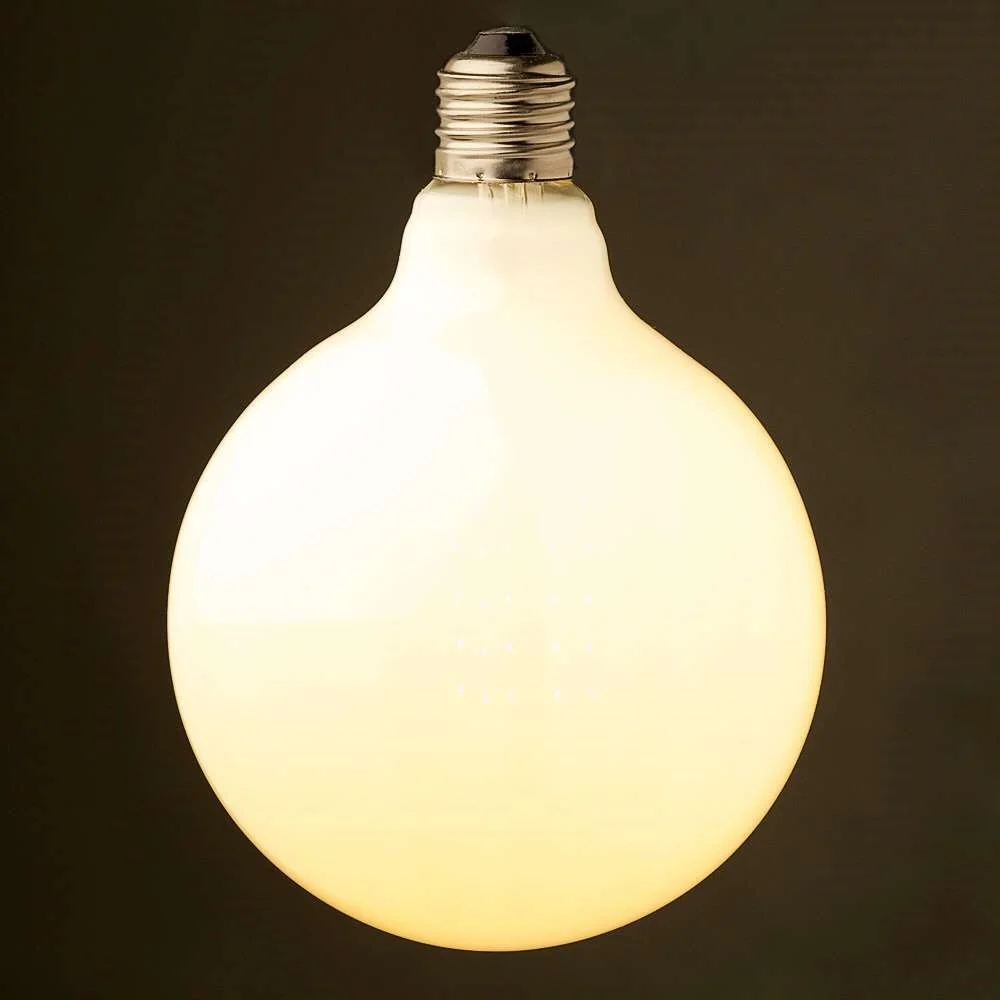 Винтажный светодиодный светильник накаливания, Edison G125 стиль, золотой оттенок молока, мороз. 6 Вт, 8 Вт, 16 Вт, 2200K(супер теплый), 110 В 220В переменного тока, с регулируемой яркостью