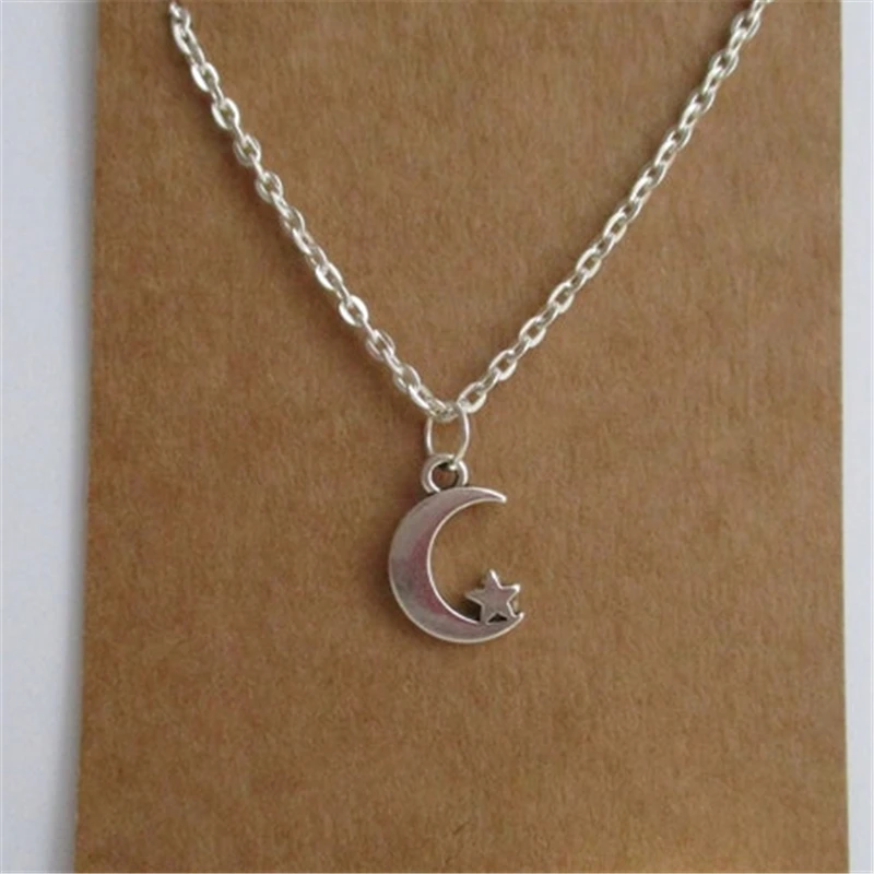 

Moon and Star Necklace Friend Gift Space jewelry Astronomy Jewelry Birthday Gift Christmas gift