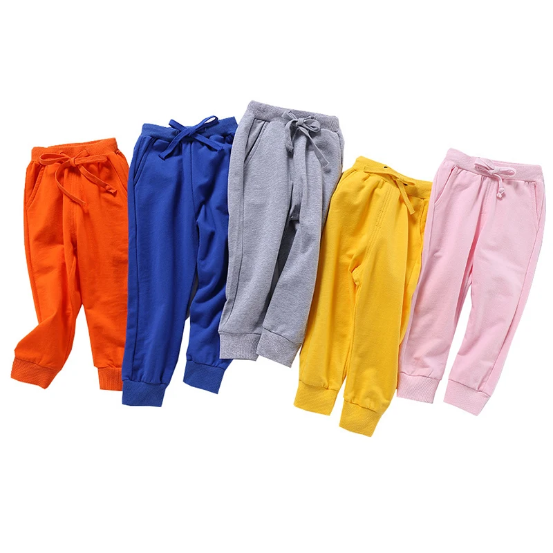 Штаны для мальчиков и девочек повседневные спортивные детские брюки бега
