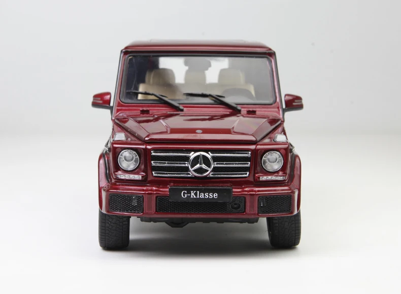 Серебристо-красный длинный осевой модель автомобиля для Benz 1:18 бренд G серии G500