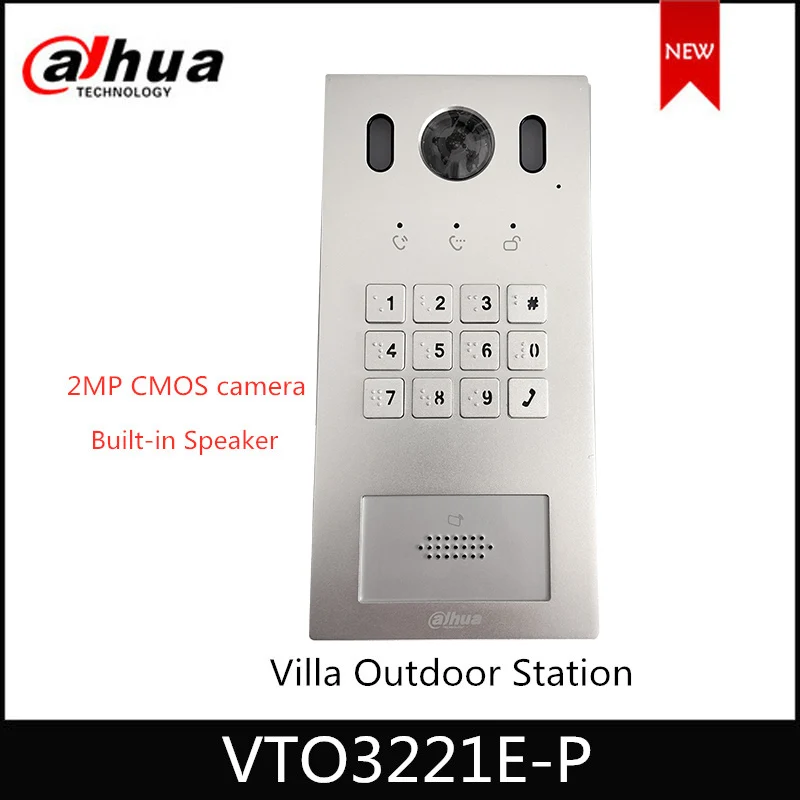 Dahua клавиатура для виллы внешняя станция VTO3221E-P 2MP CMOS камера PoE(802.3af) IP