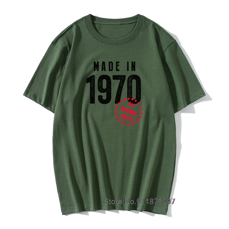 Made In 1970 T Shirt Born 51th Birthday  Vintage 100% Cotton O-Neck T-Shirts Man Friend Husband Father Cool Clothes Print Gift