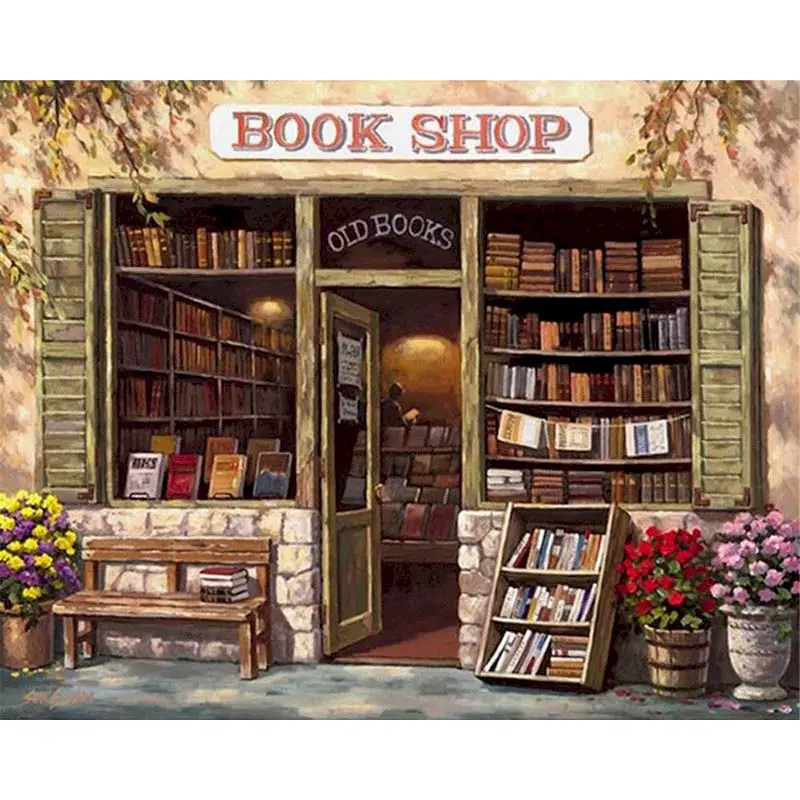 

Book Painting By Numbers View Shop With Frame Diy Kits On Canvas Acrylic Paint For Adults Coloring By Numbers Decoration Art