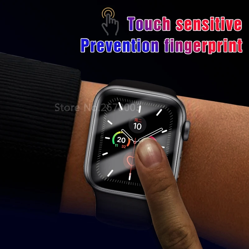3D Полностью закаленное стекло для Apple Watch Series 5 40 44 мм защита экрана 3D Премиум взрывозащищенное стекло для iwatch 40 44 мм