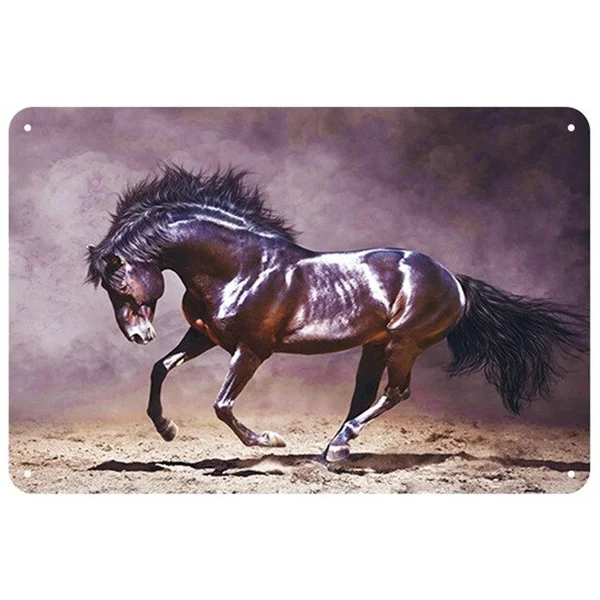 

Horse Plaque Metal Vintage Tin Sign Pin Up Shabby Chic Decor Metal Signs Vintage Bar Decoration Metal Poster Pub Metal Plate