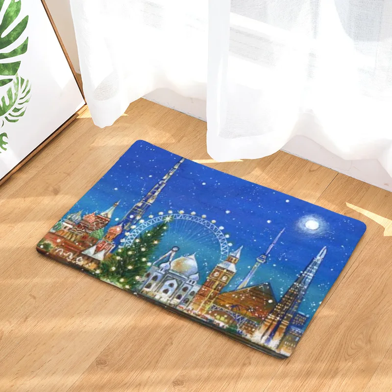 Счастливого Рождества Добро пожаловать коврики для передней двери коврик