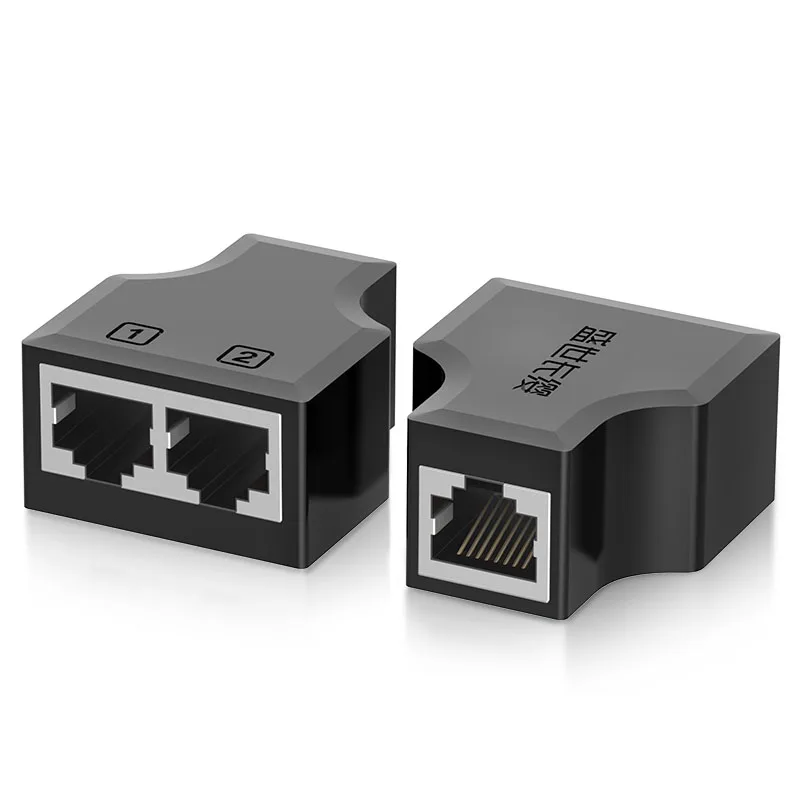 Разветвитель Кабеля Ethernet с 1 на 2 каналами удлинитель кабеля локальной сети для