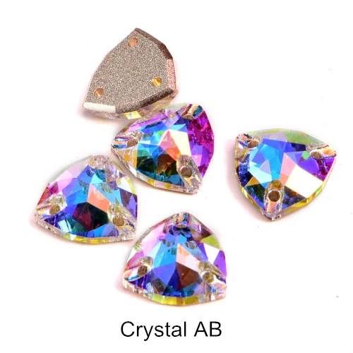 Crystal AB Высокое качество 28 шт. 12 мм пришивные стразы с кристаллами AB Красочные сверкающие камни для шитья Сделай Сам одежда свадебное платье B1129 - Цвет: Crystal AB