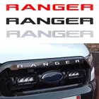 Наклейка на решетку радиатора, с логотипом, для Ford Ranger, RANGER, 3D эмблема, оригинальный размер, наклейка из АБС-пластика с клеем, хромированная отделка, 6 цветов