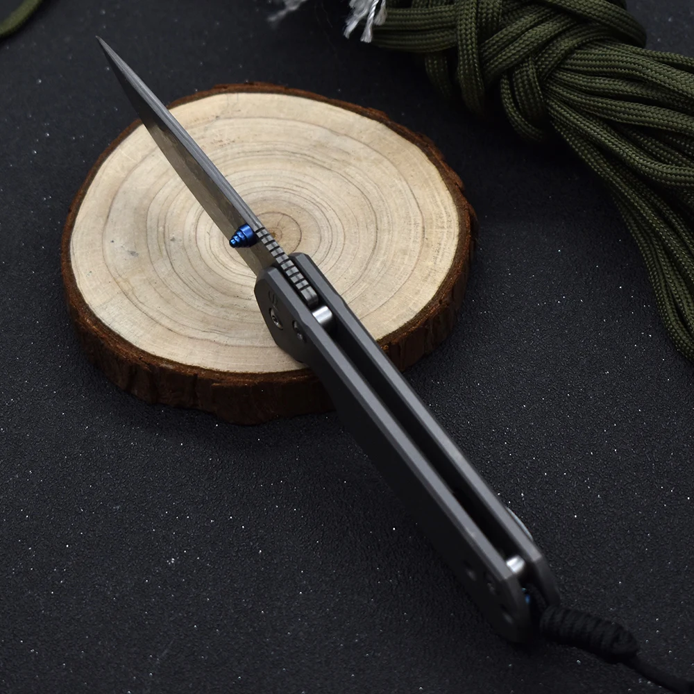 

Folding knife pocket sharp tactical hunting camping survival knife self-defense hunting knife EDC Damascus steel tool knife