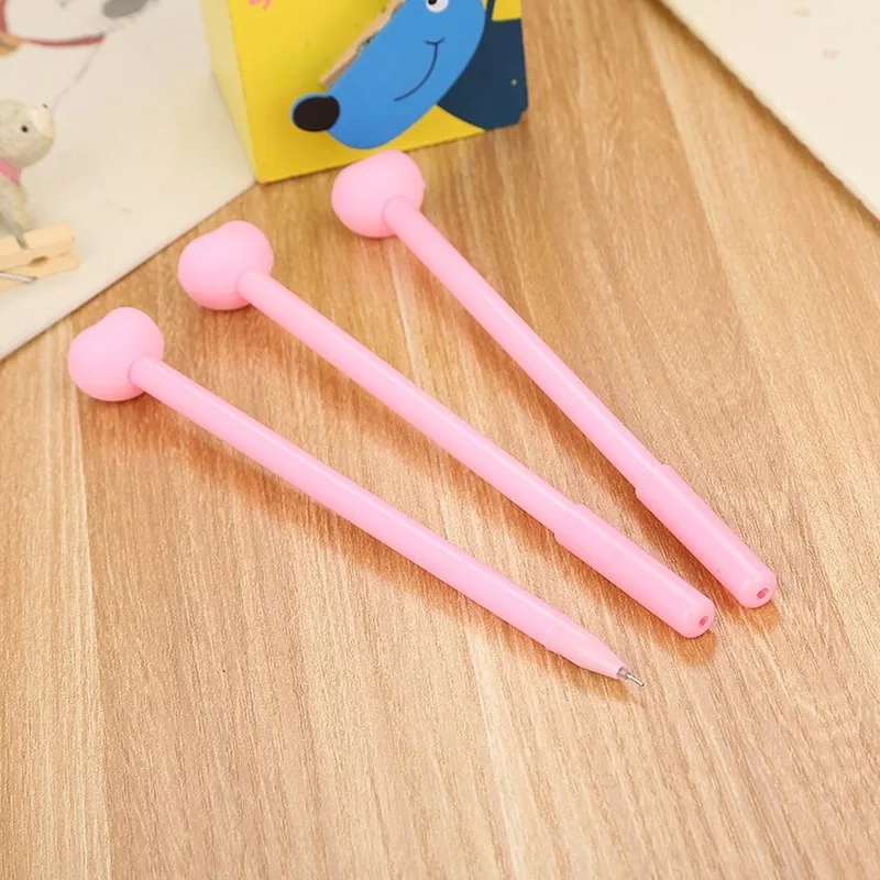 20 PCs Creative Girl's Heart Cute Pink Gel Pen Cartoon Love Neutral Pen School Office Supplies Stationery Gift Wholesale