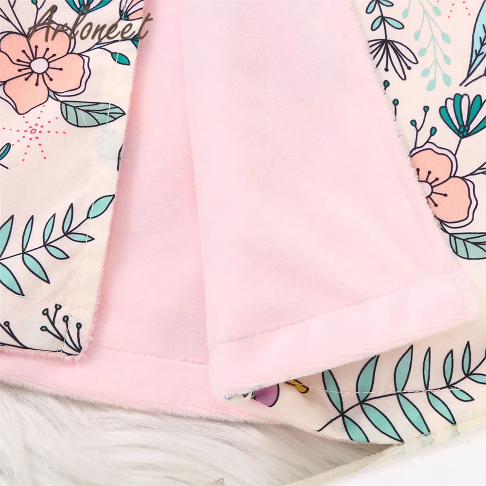 ARLONEET пальто с мультяшным рисунком для маленьких девочек теплое зимнее толстое