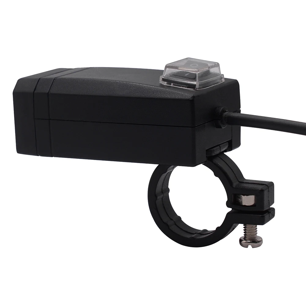 Универсальное зарядное устройство QC3.0 USB для мотоцикла двойной адаптер быстрой