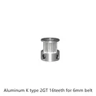 Алюминиевый шкив для 3D-принтера 2GT, 16-зубчатый шкив 3 мм, 3,17 мм, 4 мм, 5 мм, 6 6,35 мм для ремня GT2, ширина 6 мм