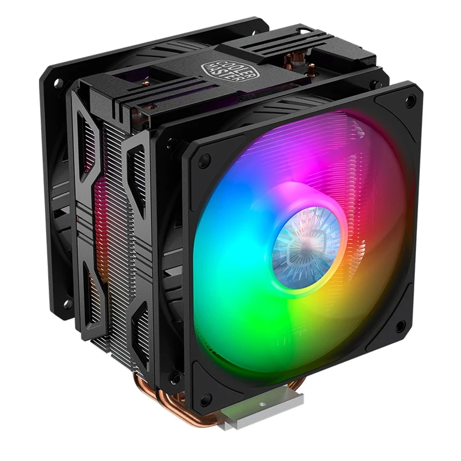 Master T400 Pro Argb 4 Heat Pipe Cpu Computer Heat Sink For Intel 115x Am4 With Dual 5v Addressable 12cm Pwm Fans