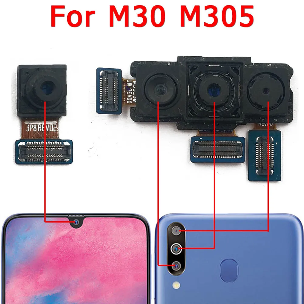 Модуль камеры для Samsung Galaxy M30 M305 запасные части фронтальной и основной заднего