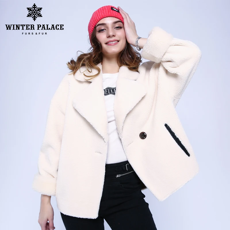 WINTER PALACE женская новая шерстяная куртка с коротким Английский воротник шуба с 30% шерсти зимняя теплая шуба с добавлением нескольких цветов