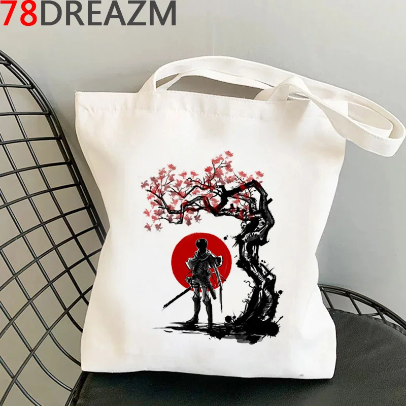 

Attack on Titan shopping bag shopper jute bag reusable handbag tote bag boodschappentas reciclaje bolsa compra woven custom