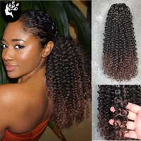 synthetic clip in pony tail drawstring puff ponytail afro kinky curly hair extension african american hair extension yourbeauti