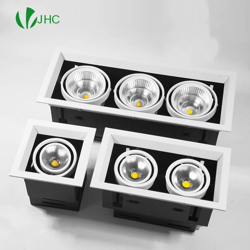 

Double head dimmableLED downlight ceiling spotlight 10w 20W 30W ac110v 220v embedded ceiling lamp indoor lighting home spotlight