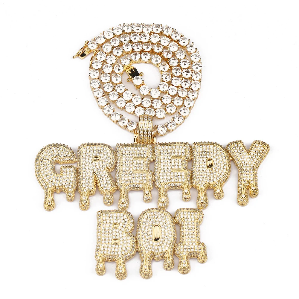 Ожерелье с подвеской-цепочкой для мужчин и женщин теннисная цепь кубическим