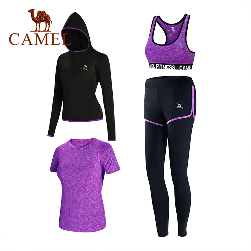 CAMEL женский спортивный костюм для бега йоги фитнеса 5 шт./комплект | Спорт и