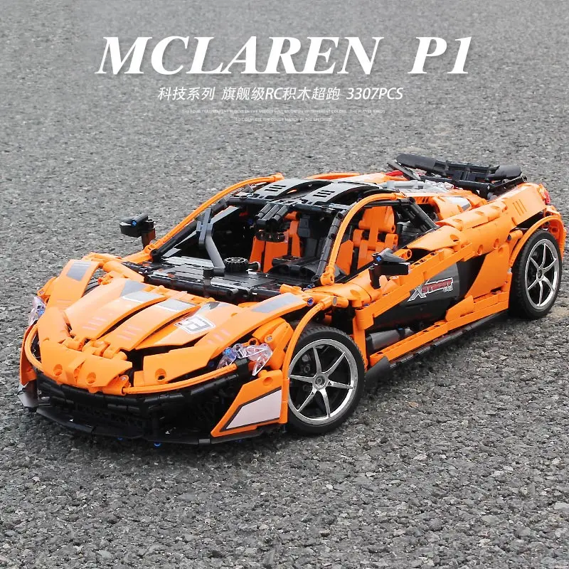 Высокотехнологичная серия Mould King P1 Hypercar 1:8 MOC 16915 супергоночная модель автомобиля