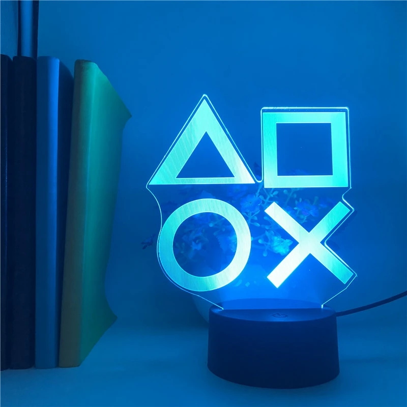 

LED Game Icon Light 3D Illusion Night Lamp Cool Gaming Room Desktop Setup Light Desk Decoration Backlight