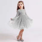 Детское зимнее трикотажное платье с длинным рукавом, на Возраст 3-8 лет