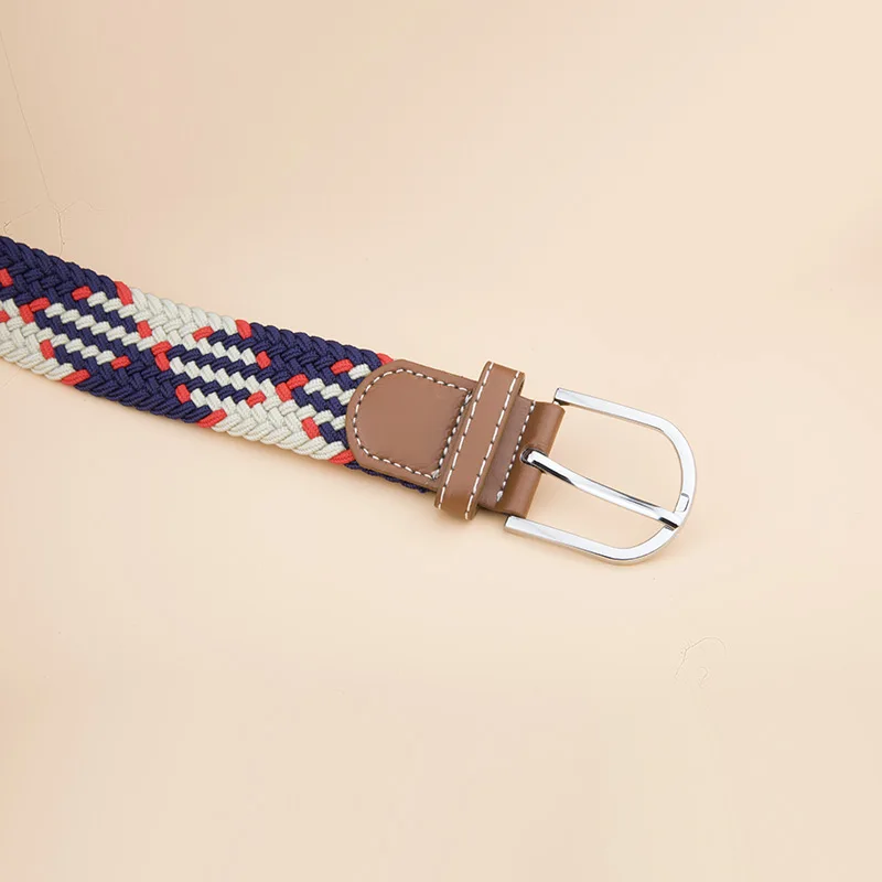 Для женщин эластичные плетением пряжкой пояс брезентовый мужской ремень 2021 для