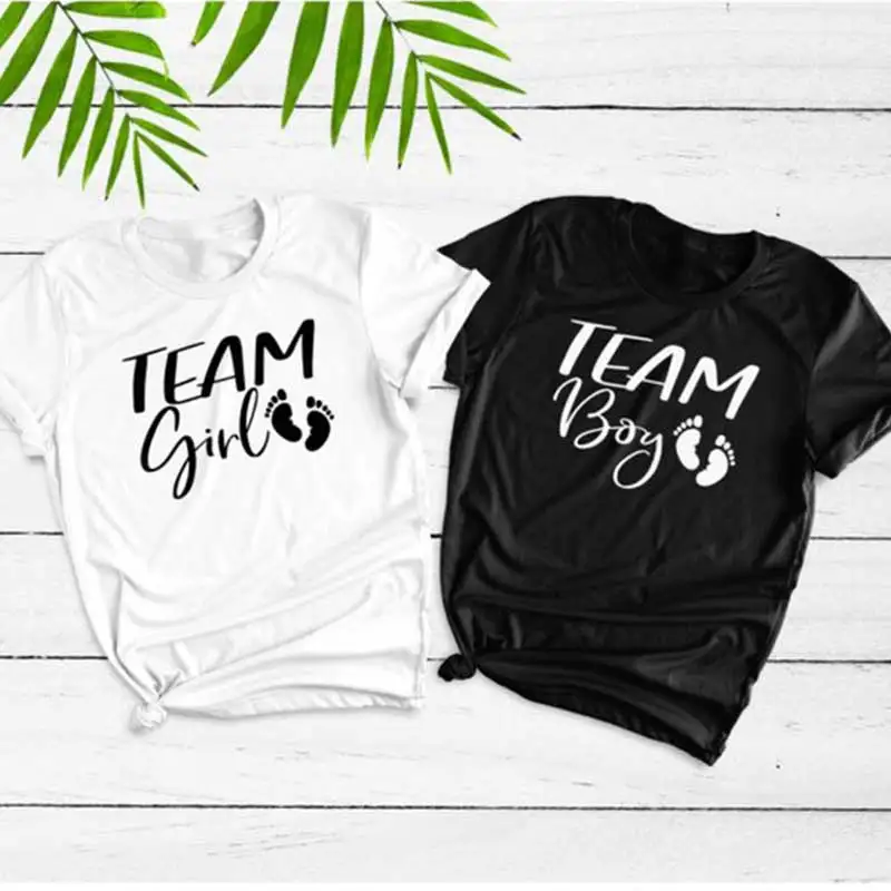 Футболка унисекс с надписью team girl boy couple для мужчин и женщин | Женская одежда