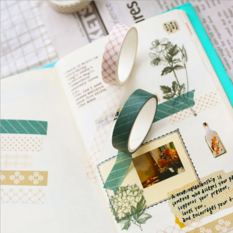 5 шт./лот набор декоративного скотча Васи для маскировки и скрапбукинга бумажный